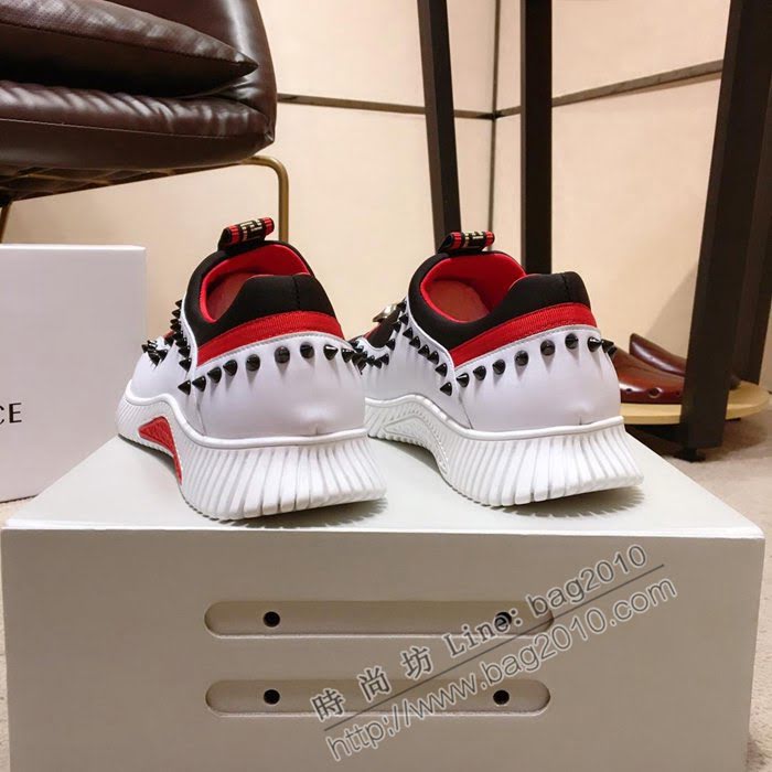 VERSACE男鞋 官網最新款 羊皮裏 範思哲休閒時尚男鞋  jpx2039
